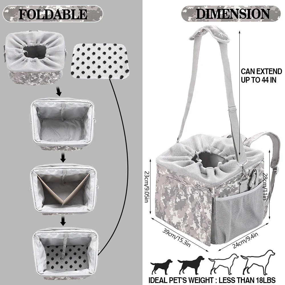 Cesta delantera extraíble para bicicleta de perros – Transporte cómodo - imagen 2