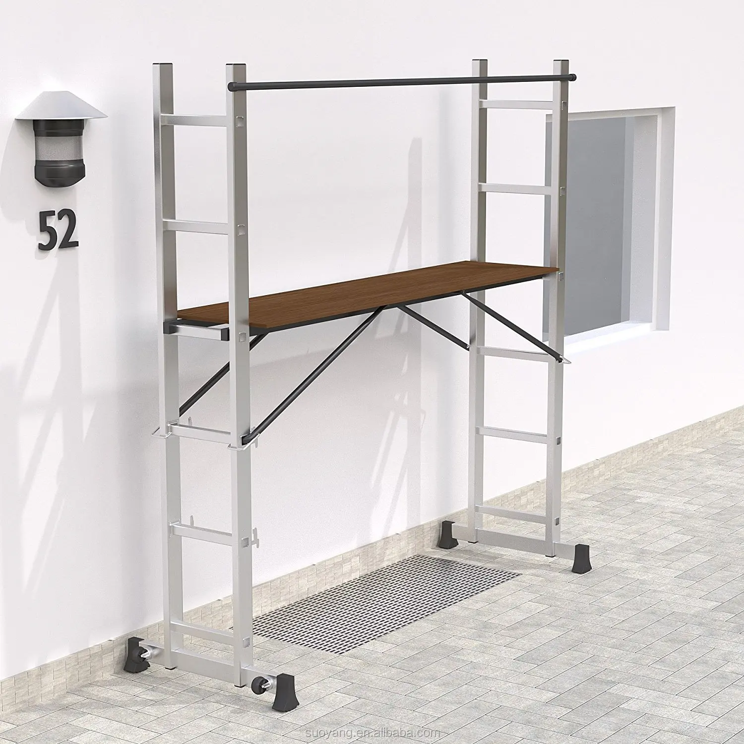 SYS206 Multipurpose Aluminium Folding Scaffolding Scaffold Extendable Ladder