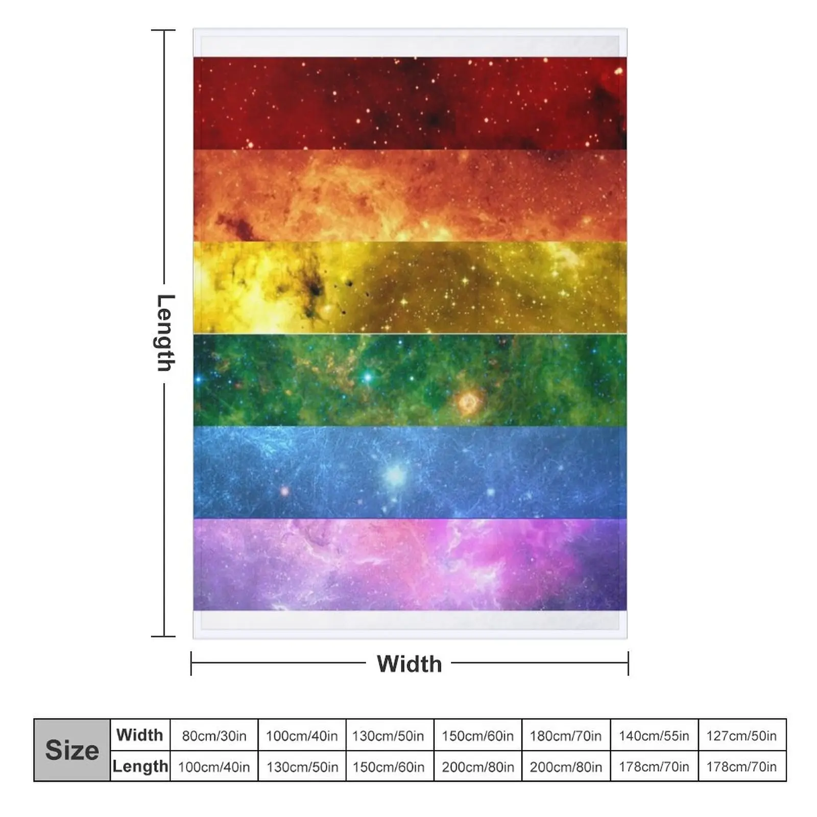 Rainbow Flag - LGBTQ Galaxy Throw Blanket blankets ands Blankets For Baby Custom Blankets