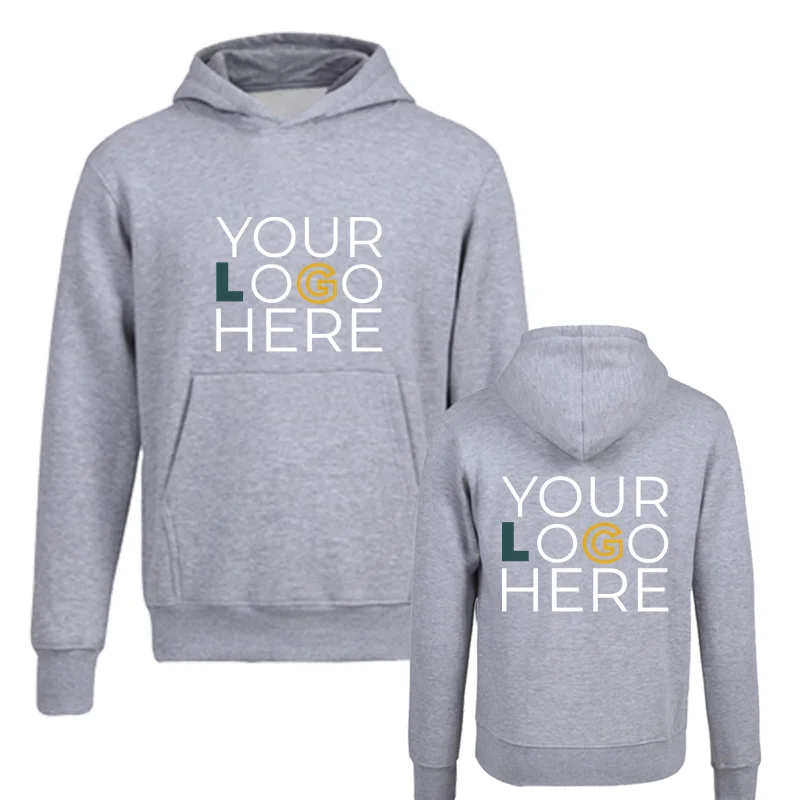 DIY Custom Your Brand LOGO Männer Frauen Casual Hoodie Top Einfarbig Pullover Straße Persönlichkeit Sweatshirt Angepasst Geschenke – Detail 5