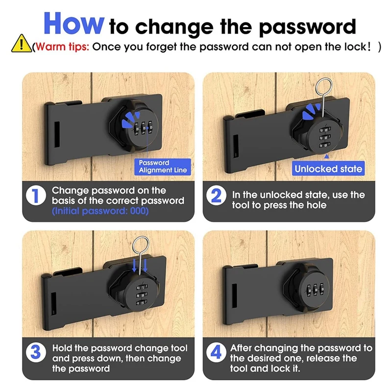 Keyless Cabinet Combination Latch,Cabinet Password Locks For Cabinet,Mailbox,Office File Cabinet Lock Black Durable Easy Install