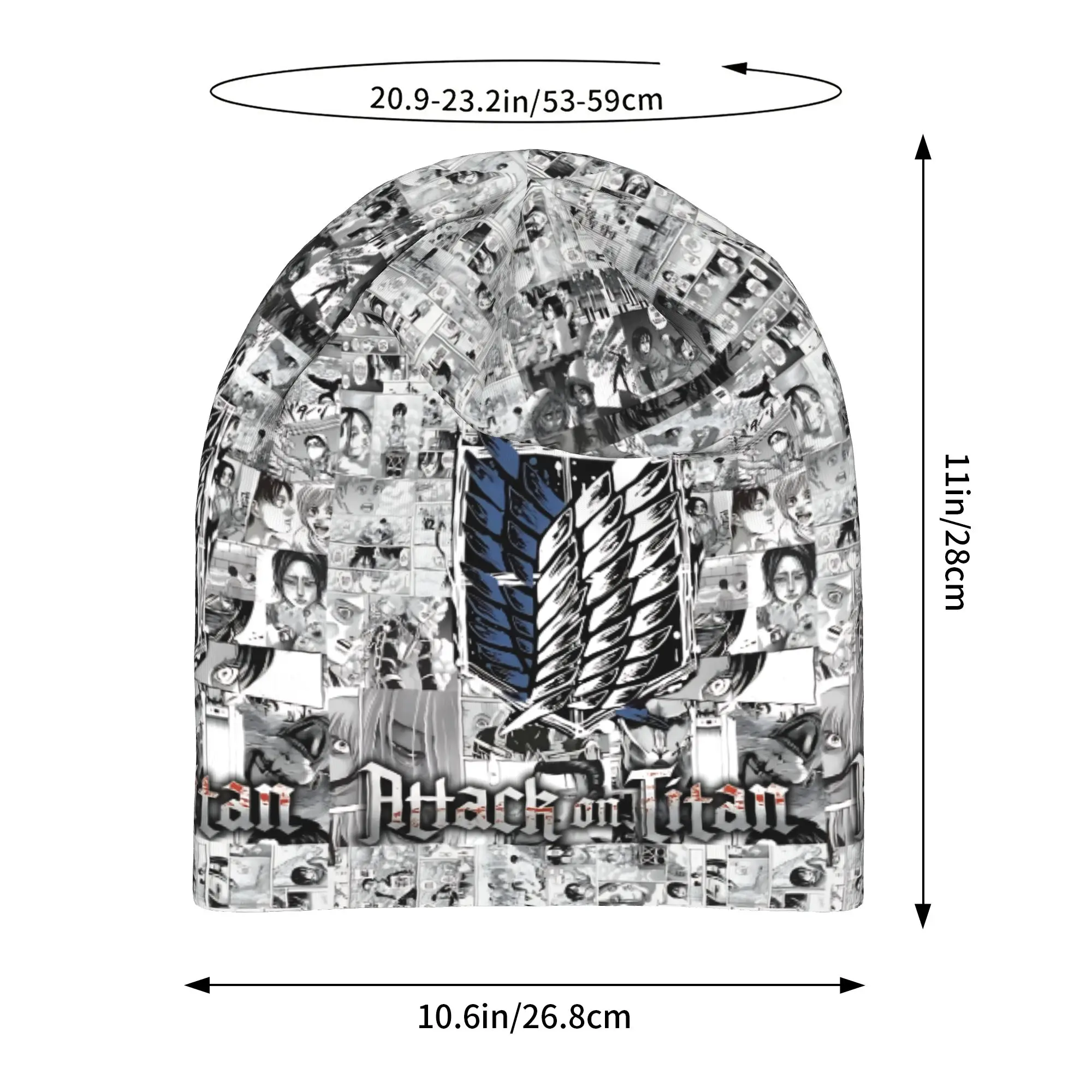 Gorros   Outdoor Hats Attack On Titans Anime Thin Hat Bonnet Hipster Skullies Beanies Caps Men Women's Earmuffs