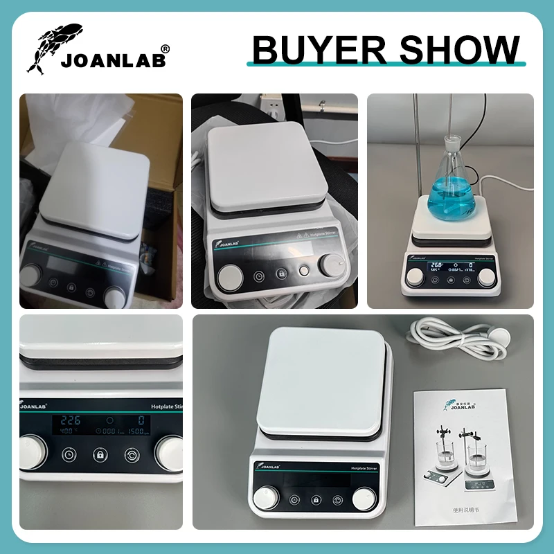 JOANLAB Magnetic Stirrer Hot Plate Digital Display Heating Thermostatic Magnetic Mixer Laboratory 5L 1500rpm