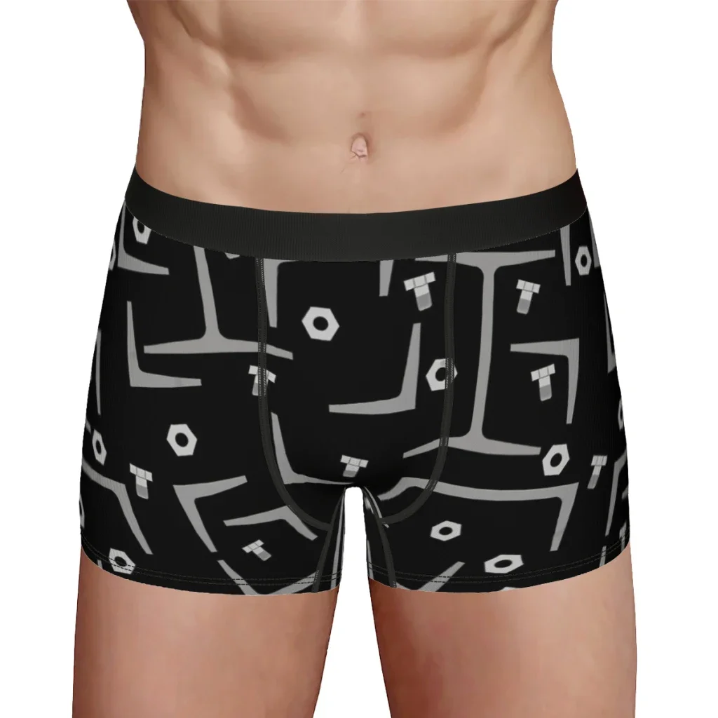 Steel Beam Engineer Pattern  Underpants Homme Panties Men's Underwear Comfortable Shorts Boxer Briefs