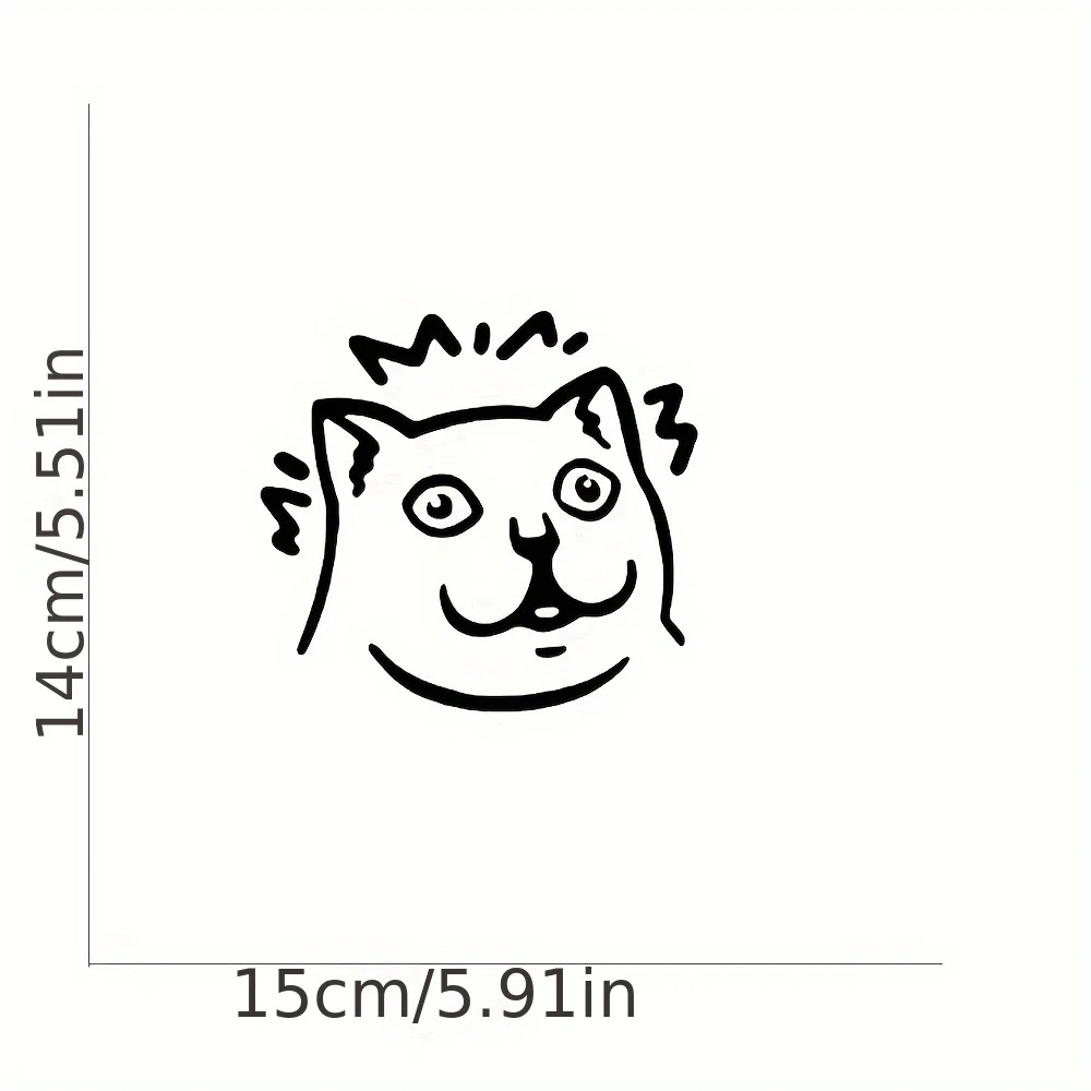 Decorative Stickers, Shock Cat, Personalized Stickers, Motorcycle Stickers, Computer Stickers, Waterproof Stickers Decorative