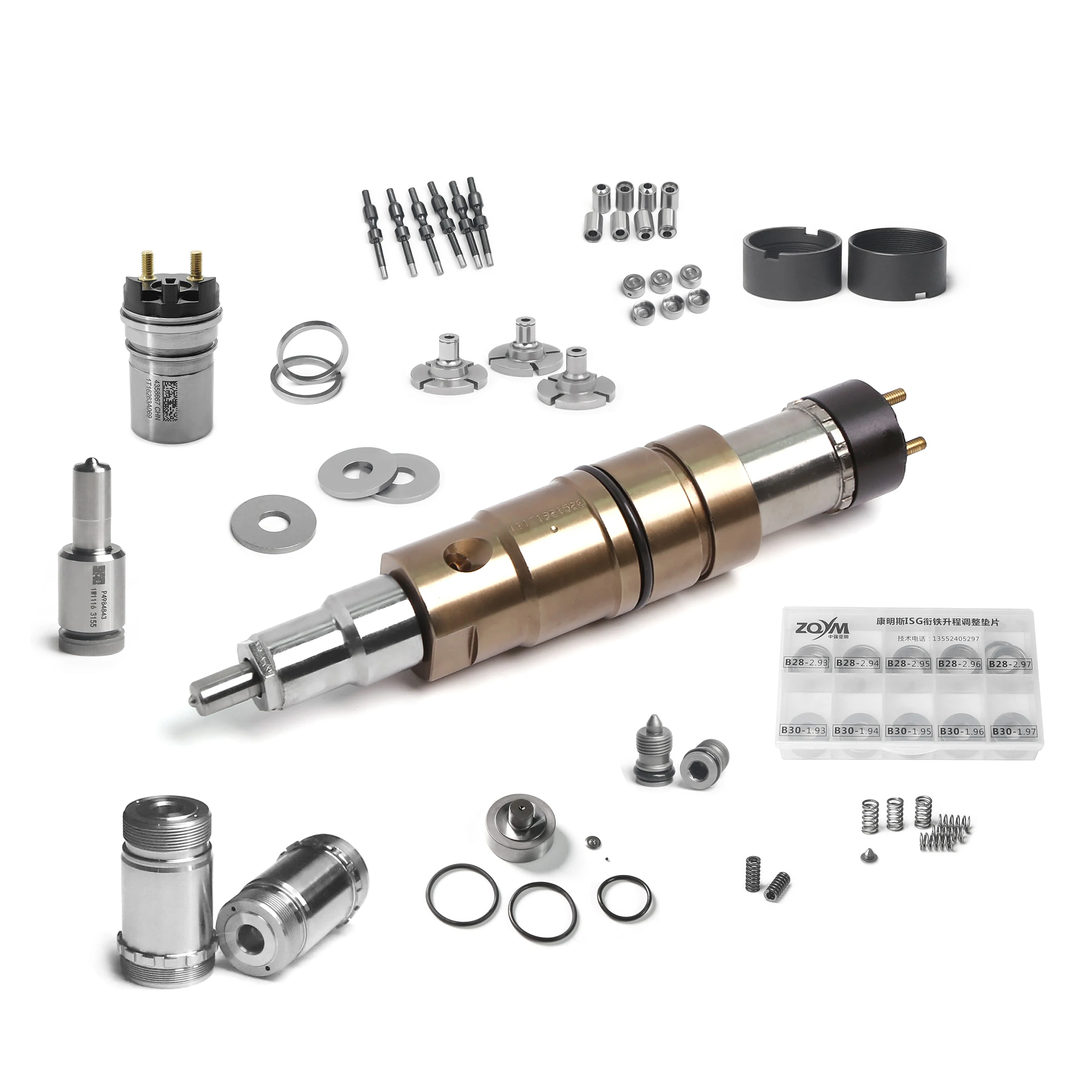 Cummins 4307475 Fuel Injector Parts - Lower Valve/Middle Valve/Needle Bushing/Valve Ball/Seal O-Ring