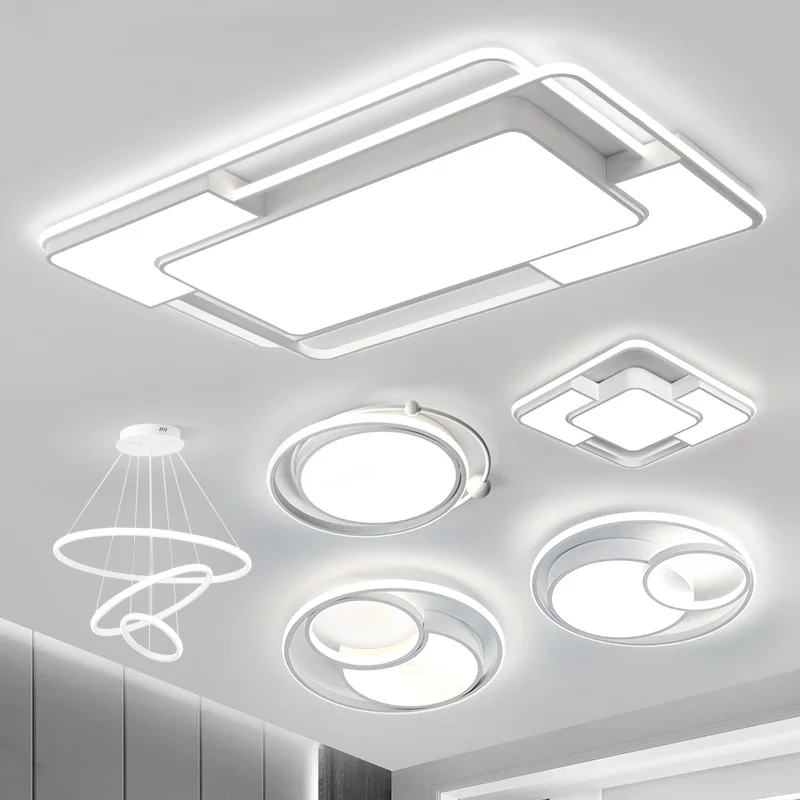 

Современные простые потолочные светильники для гостиной, светодиодные, суперяркие, новинка 2024 года, комплект основного освещения для зала, комплект для всего дома.