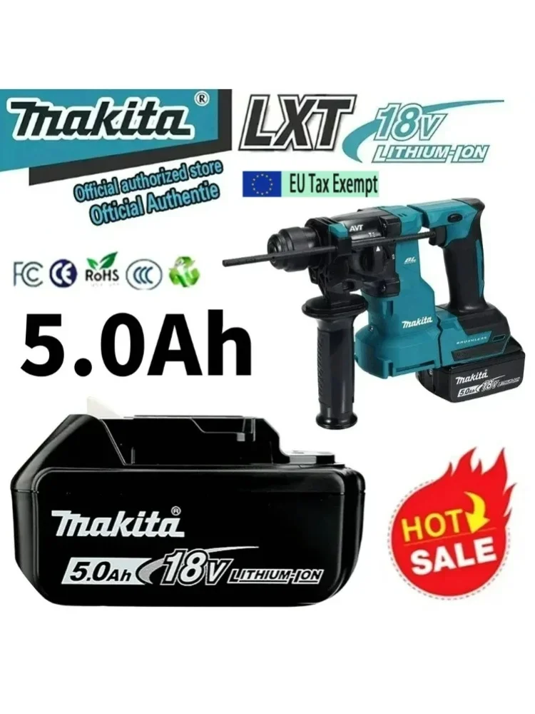 Original 18V Makita 5Ah, für Makita 18V DHR183 Akku BL1830B BL1850B BL1850 BL1840 BL1860 BL1815 Ersatz-Lithium-Akku