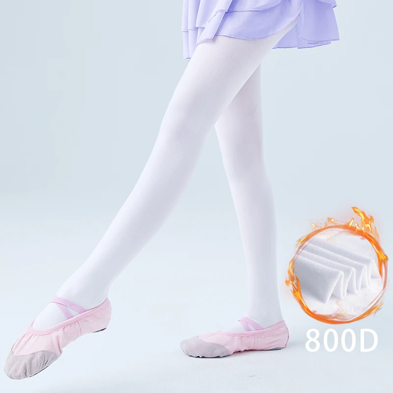 Girls 800D Ballet Dance Stockings Thick Women Kids Dance Tights Ballet Warm Seamless Pantyhose Winter