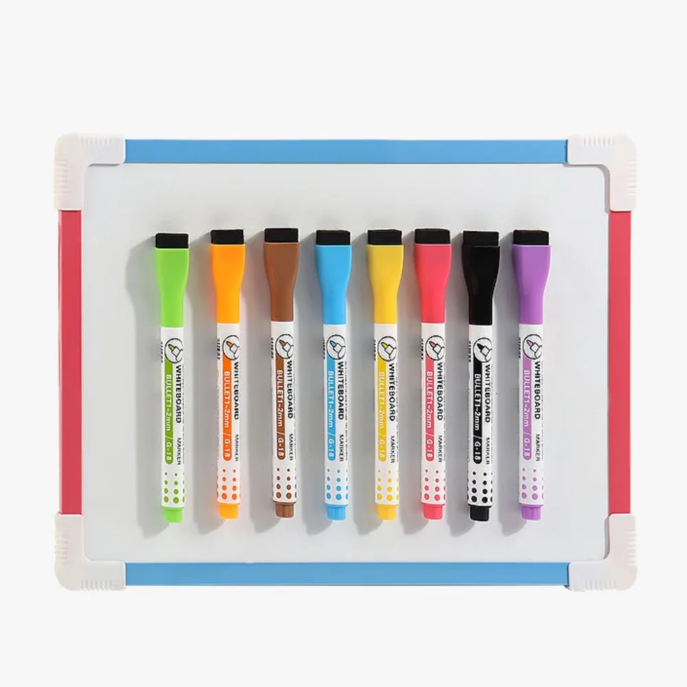 

Durable Fine Nib Colorful Whiteboard Marker Erasable Waterborne Brush Drawing Pen Magnetic Water Color Pens Fridge