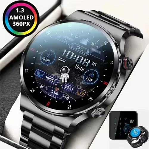 Imagen 1 del producto GPS ECG + PPG Bluetooth llamada reloj inteligente hombres 2025 pulsera deportiva NFC impermeable reloj personalizado cara hombres SmartWatch para IOS Android