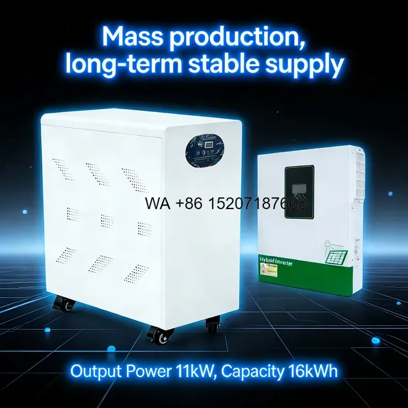 Wmwmnu 16kWh Split Solar Energy Storage System Off On Grid LiFePO4 Battery MPPT High Efficiency for Home Commercial