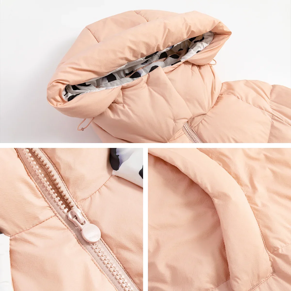 Cappotti invernali da donna Eral, cappotto imbottito a maniche lunghe con vestibilità ampia in vita cucita, resistente alle rughe, piumino d'anatra, calore, moda, rosa