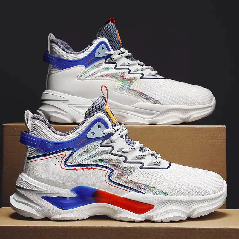 Men's shoes summer new fashionable running shoes breathable and comfortable casual shoes mesh outdoor sports shoes