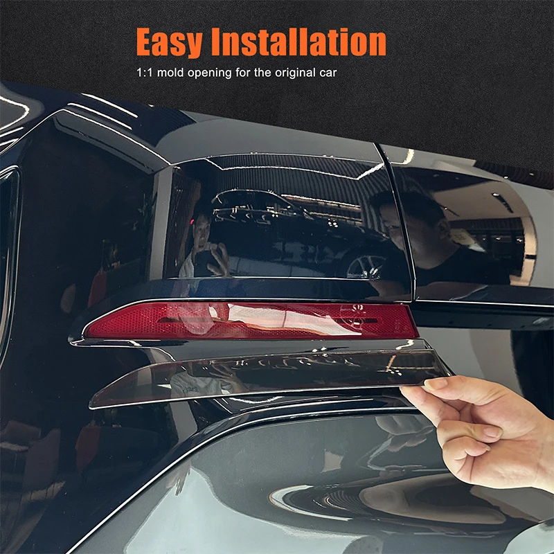 

ABS Black Car Rear Fog Lamp Cover Sticker For BMW X6 G06 2020 2021 2022 2023 2024 2025 Car Exterior Accessories