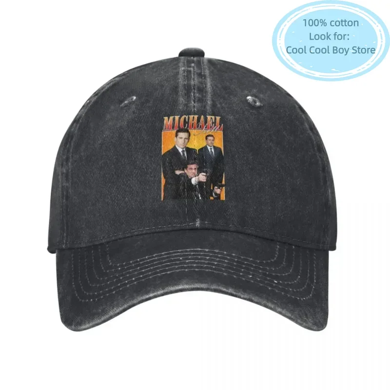 

Michael Scott Homage The Office Unisex Baseball Cap Tv Dwight Schrute Distressed Washed Hats Vintage Outdoor Adjustable Snapback