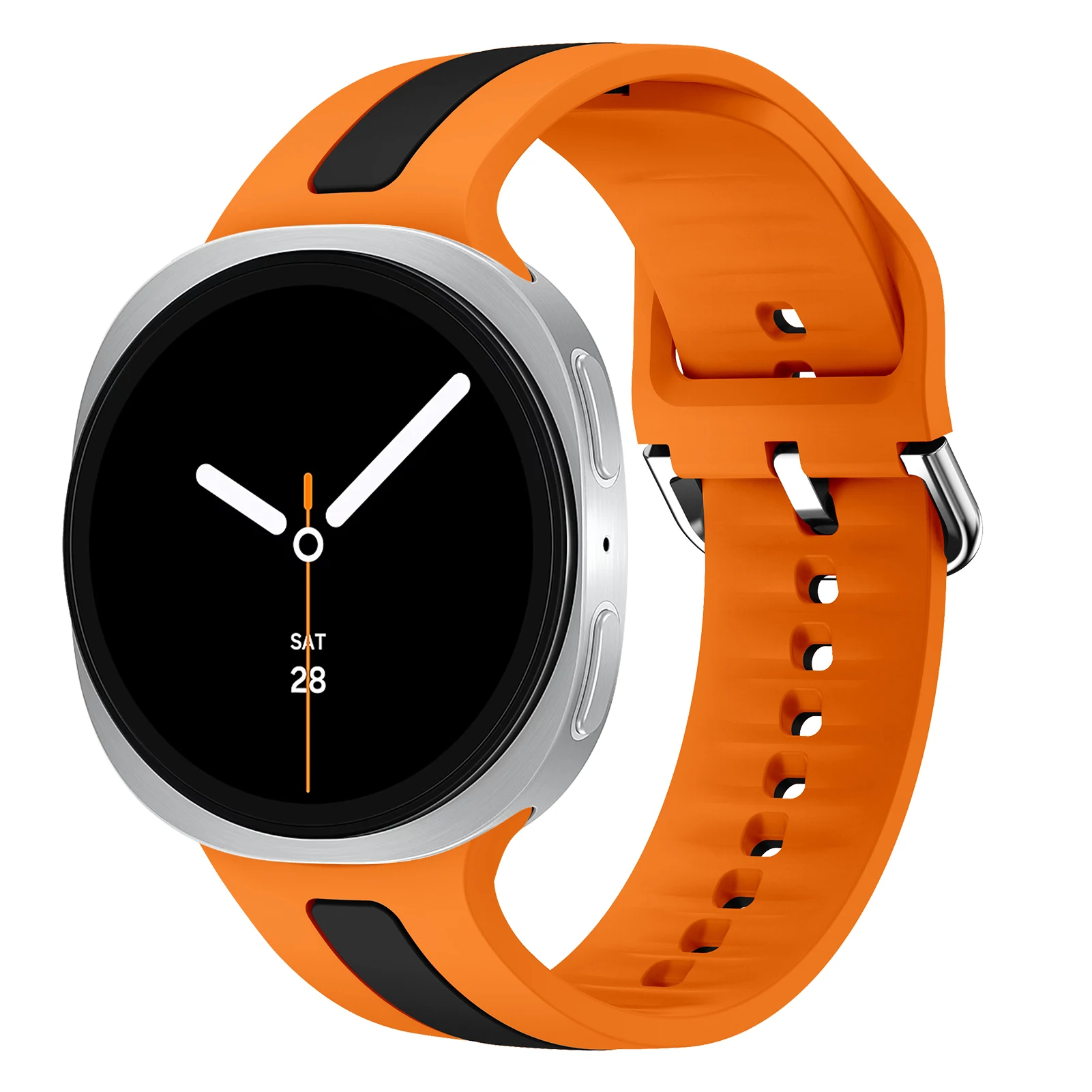 Zweifarbiges Silikonarmband für Samsung Galaxy Watch 9 8 Classic 46 40mm 44mm Sport Ersatzarmband Correa Galaxy Watch 8 Armband