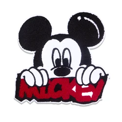 Disney Mickey Mouse Chenille Icon Towel Embroidery Applique Patches For Clothing DIY Sew up Patch on the stickers