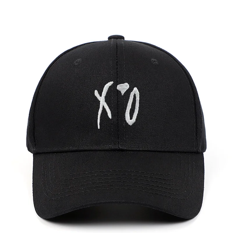 New Love Hat XO Embroidered Baseball Hat Pure Cotton Hard Top Sunshade Hat Outdoor Leisure Hat