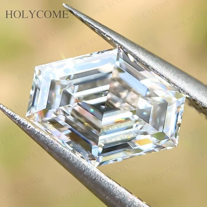 Lab Diamond Hexagon Cut 2.22CT VS1 With IGI CVD HPHT E Color Sparkling For Wedding Engagement Ring Earring Jewelry Making Design