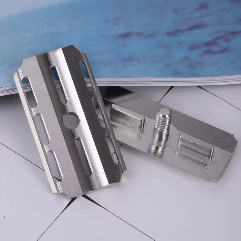 Yaqi Telstar 1.15 مللي متر شفرة الفجوة حافة مزدوجة 316 الفولاذ المقاوم للصدأ الحلاقة رئيس للرجال الوجه دقيقة مريحة المهنية الحلاقة