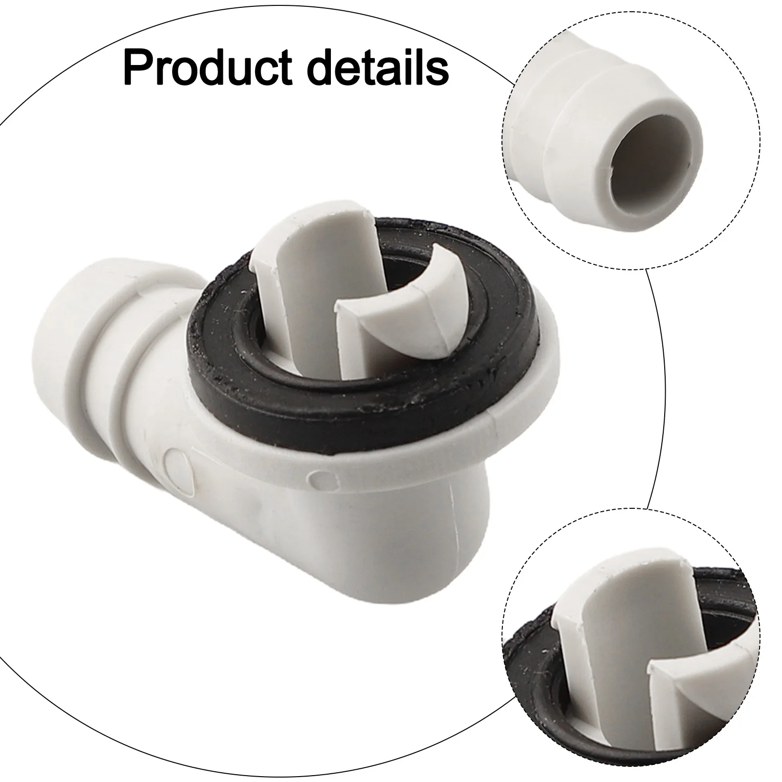Hard Plastic AC Condensate Drain Hose Elbow with Rubber For Ring to Maintain Consistent Drain Flow and Minimize Leaks