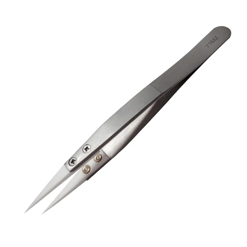 Tweezers | Ceramic Body & Replaceable Stainless Steel Tips | Ideal For Precision Assembly Work