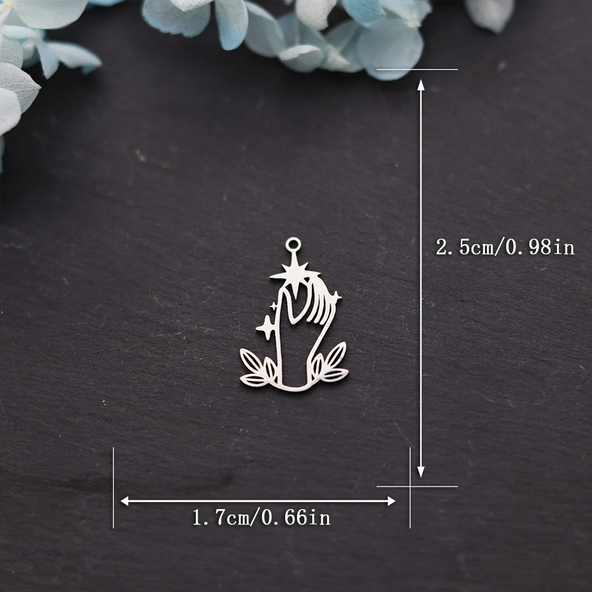 3pcs North Star Hand Charm Stainless Steel Charms Pendant Necklace Accessories Jewelry Making Supplies Wholesale