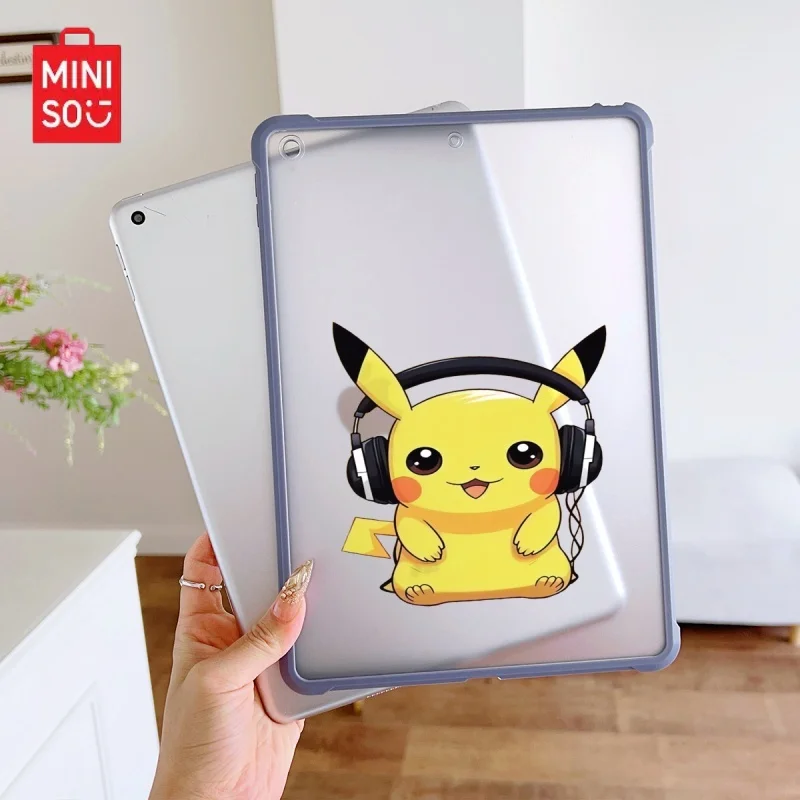 

Miniso Pokemon Pikachu iPad blueTransparent anti-Drop case, suitable for iPad Pro 2022/2024,iPad Air3/5th, Mini 6,iPad 6/10th