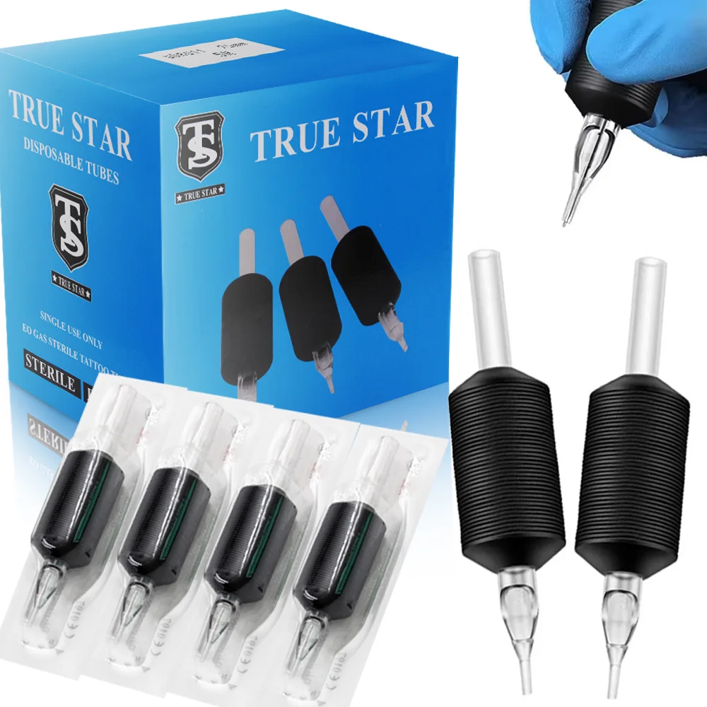 

5/10/20PCS 25MM Black Disposable Tattoo Grips Sterile Soft Silicone Tattoo Grips Tubes 3R 5R 7R 9R 11R Plastic Tattoo Tubes