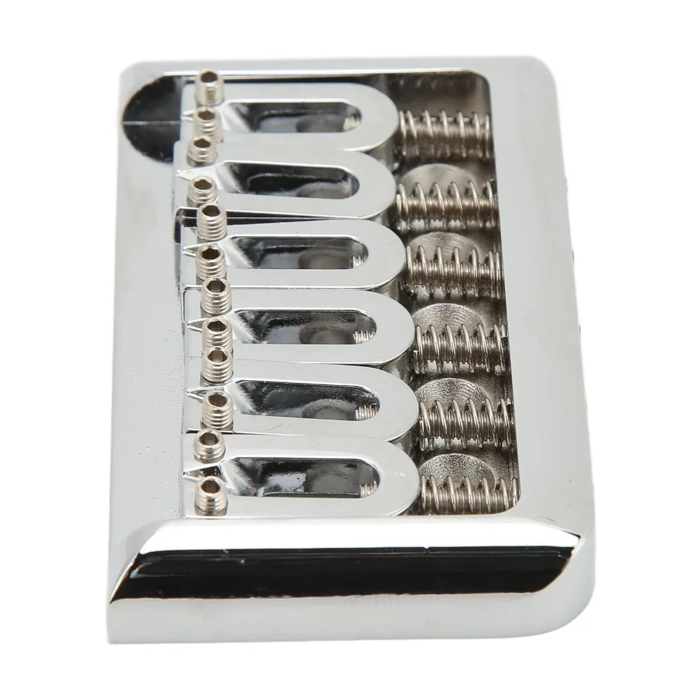 Pont de guitare Hardtail 76 mm en forme de U, espacement des cordes, argenté, pont fixe pour guitare électrique