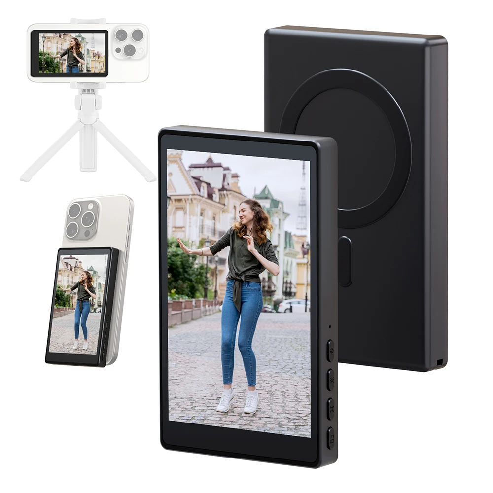 

4.02 Inch Wireless Selfie Screen for Mobile Phone Magnetic Phone Vlog Selfie Screen Rear Selfie Display Screen