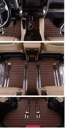 

Custom full set car floor mats for Right hand drive Toyota Vellfire 2014-2008 7 8 seats High quality Rugs waterproof carpets