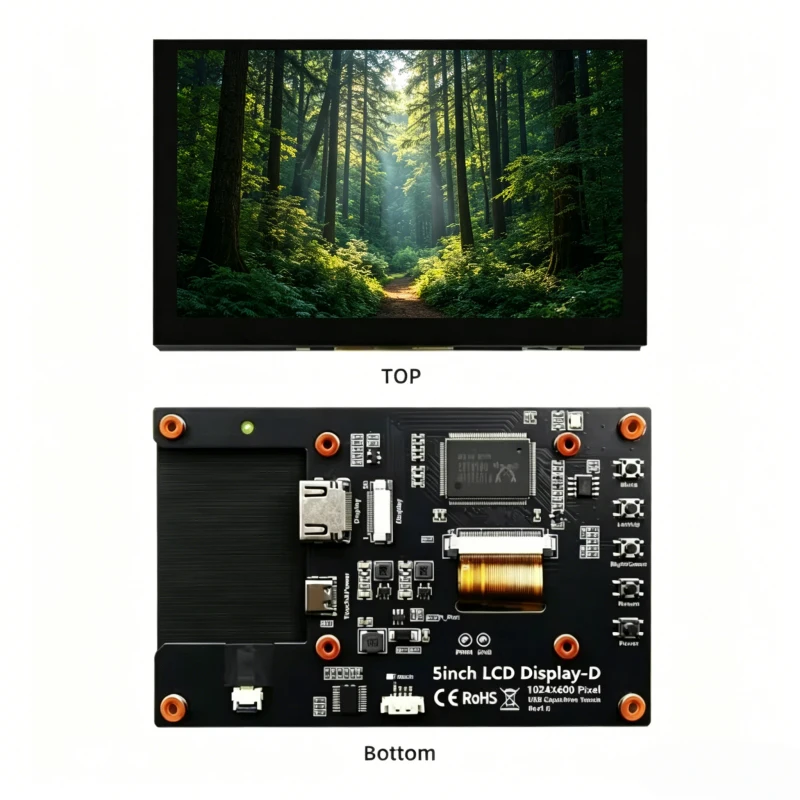 5.0/.0 Inch Raspberry Pi Display Capacitive Display With Raspberry Pi 5/4B High-Definition IPS
