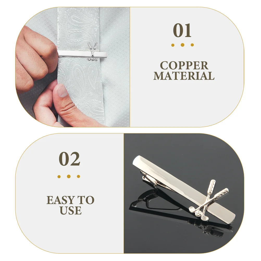 Elegante fermacravatta da uomo Design in rame resistente Chiusura regolabile Chiusura per cravatta alla moda per gentiluomini d'affari Occasioni formali