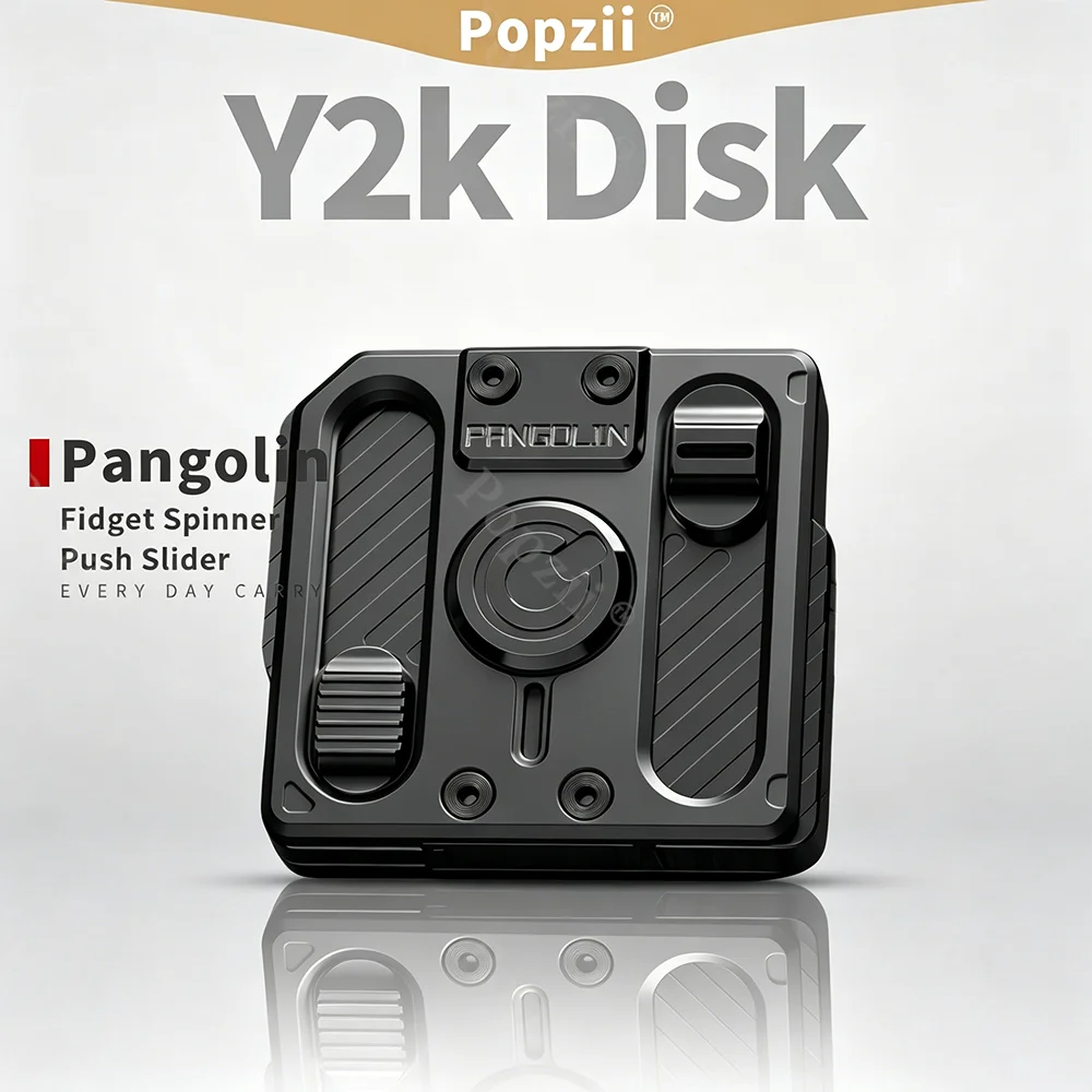 Pangolin Studio Y2k Disk PEEK Zirconium Fidget Slider Fidget Spinner Stress Relief Toy Fidget Toys Adults Composite Toys