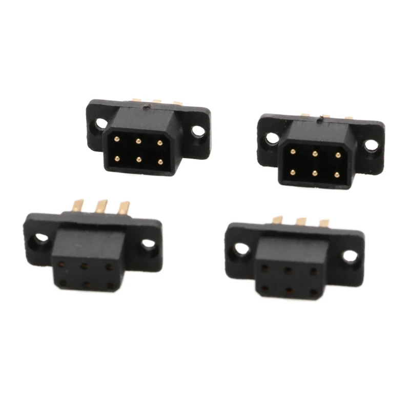 5Pairs MX-6 Pins VTOL Servo Connectors Fast Connect Male Female Plugs Model Accessories Rudder Adapter for RC Turbojet Drone