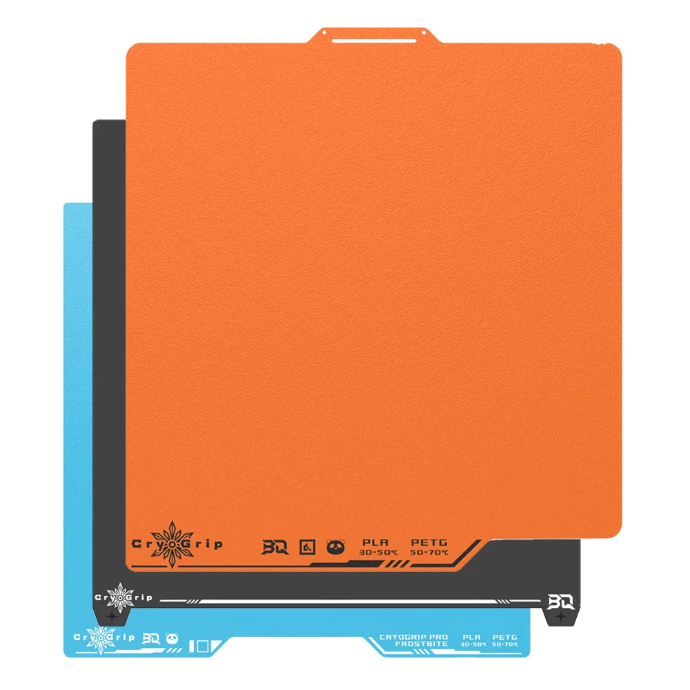【セール中】BIQU Panda ビルドプレート CryoGrip Pro フロストバイト スプリングスチール 両面テクスチャ加工 BambuLab P1P P1S P2S A1 X1 3Dプリンター対応
