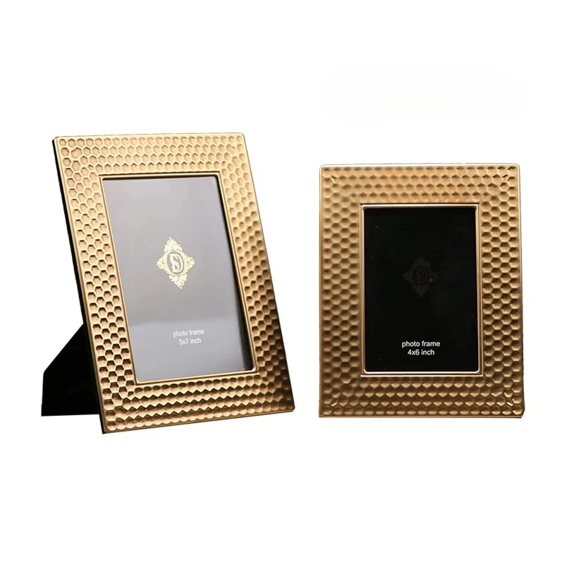 photo frame table 6 inch 7 inch concave metal ornament model house bedroom light luxury decoration