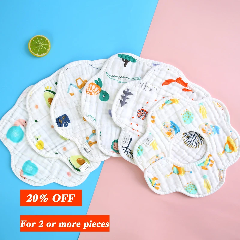 Baby Infant Muslin Cotton Bib Feeding Drool Bibs Burp Cloth Accessories Baby Bandana Bibs Triangle Scarf Feeding Saliva Towel