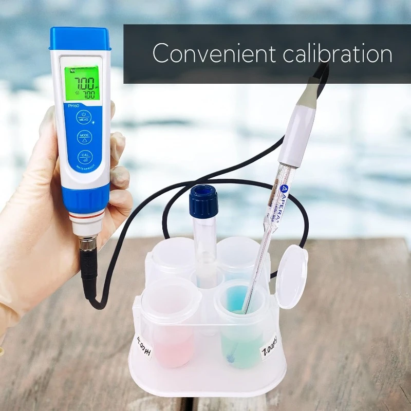 Handheld pH Meter Tester Kit with LabSen 246-5 ATC Semi-Micro pH Electrode for Lab-Grade pH Measurement in Small Volume