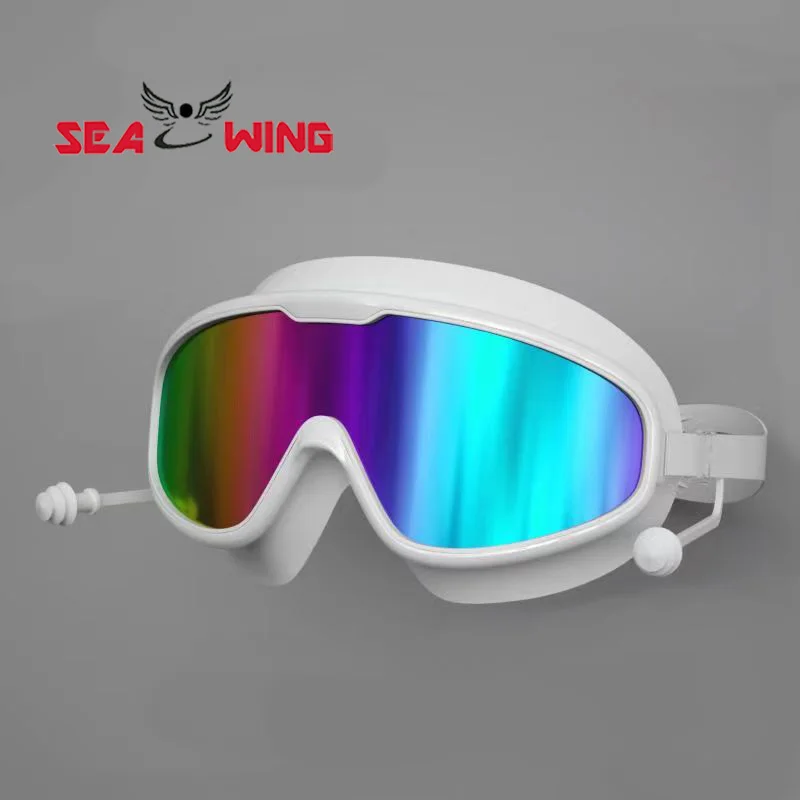 Hot selling electroplated colorful swimming goggles, high-definition waterproof and anti fog swimming goggles for men and women