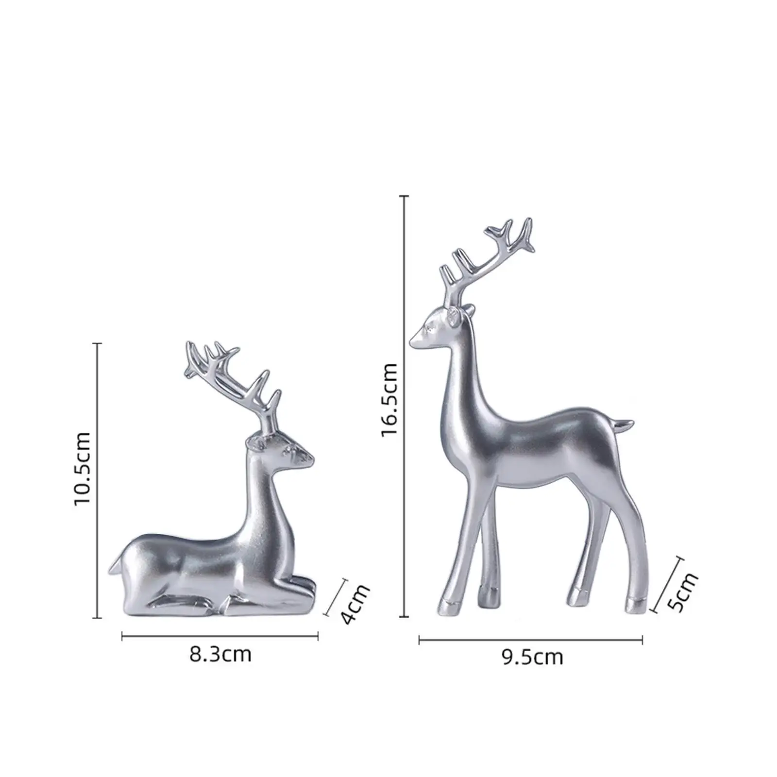 Reindeer Statue Creative Ornaments Deer Figurine for Bookshelf Desktop Decor