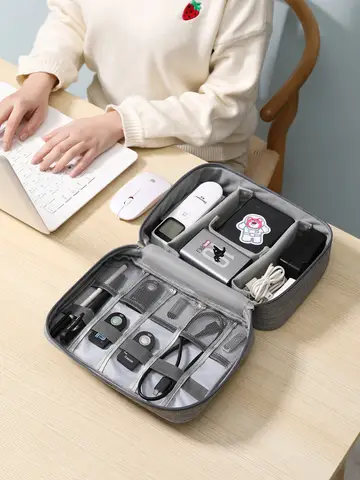 Travel Electronic Digital Storgage Bag Multi-Function Earphone Data Cable Charger Accessory Bag Multi-Layer Power Hard Disk Prot