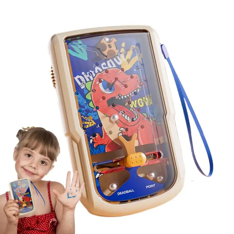 Pinball Machine For Kids Dinosaur Pinball Machine For Adults Handheld Professional-Grade Gameplay Toy Kids Sports Entertainment