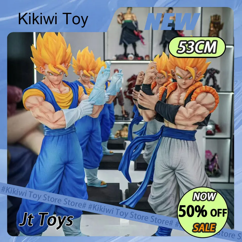 

Новый 53 см JT Toys Dragon Ball Аниме Фигурка Gogeta Vegetto Фигурка Супер Сайян Статуя Модель Коллекция Орнамент Игрушки Подарки