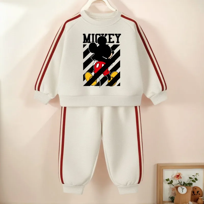 2026 Spring New Style Boys Casual Sweatshirts and Sweatpant Two Piece Kids Fashion Tracksuit Children O Neck Hoodies Sets