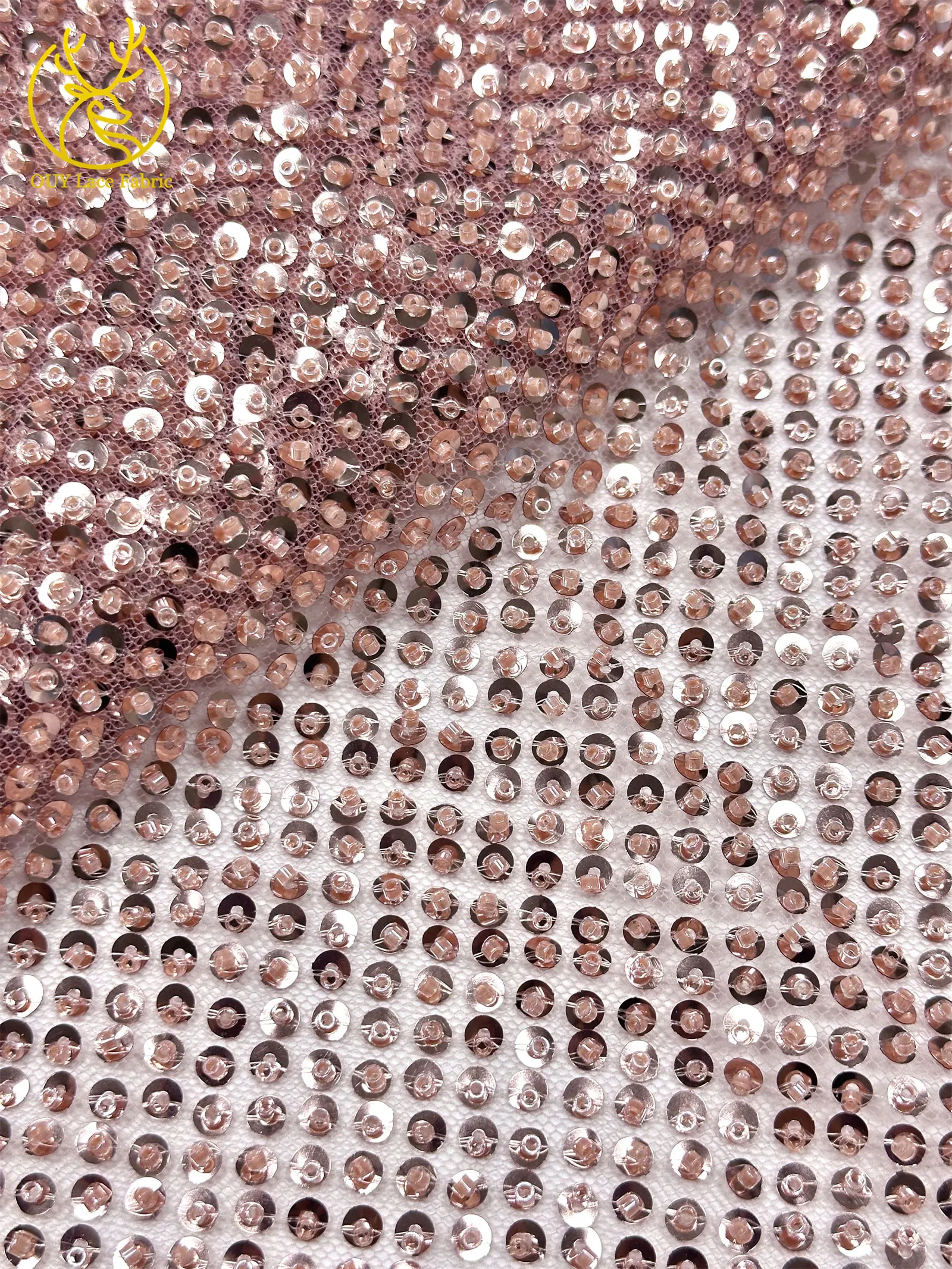 Eleganter französischer Mesh-Tüll-Spitzenstoff 2026 Nigerianischer vollständig perlenbesetzter runder Pailletten-Spitzenstoff für luxuriöse Abendkleider und Hochzeitsfeiern – Detail 22