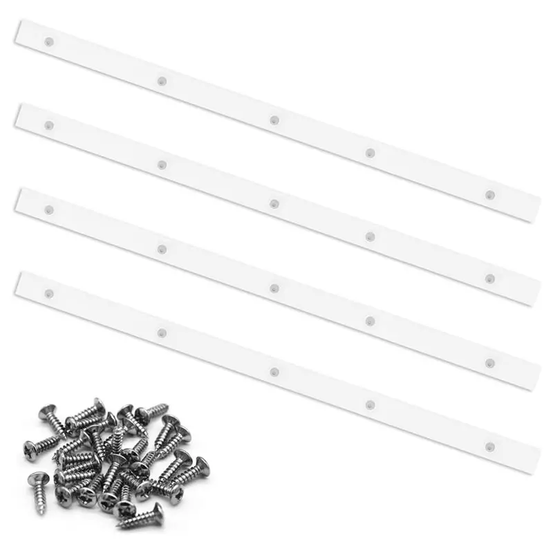 MOPHE-UHMW Miter Bar With Predrilled Holes& Screws, 4-Pack Crosscut Sled For Table Saw, Miter Slot Runners Ideal For U Tracks