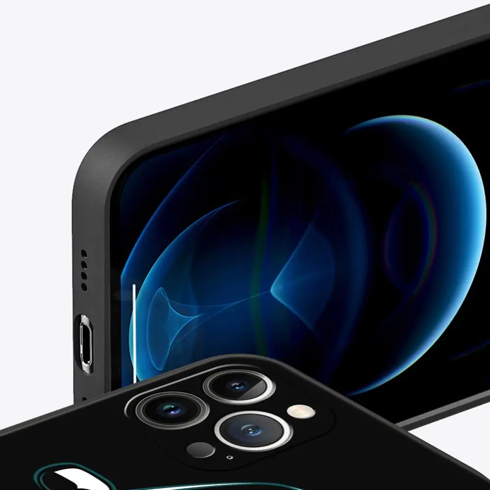 Luxury Phone Case For iPhone 11 12 13 15 16 14 Pro Max X XR XS 7 8 Plus 2020 Black Silicone Cover Funda Japan JDM Sports Car